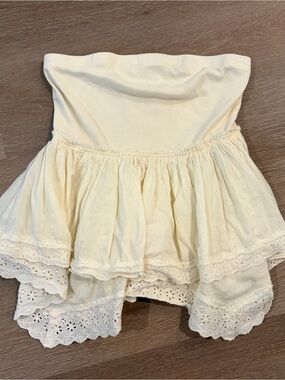 Urban Outfitters Yellow Strapless Shirt